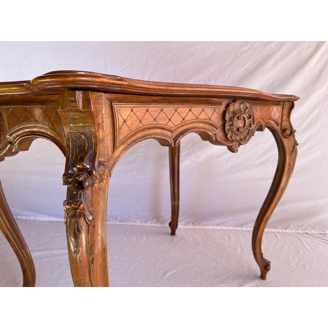 19th Century French Louis XV Style Walnut Table For Sale In Buffalo - Image 6 of 12