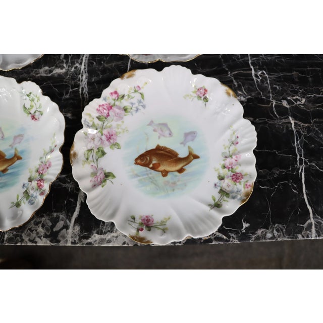 Limoges Fish Plates Set/4 For Sale In Philadelphia - Image 6 of 10