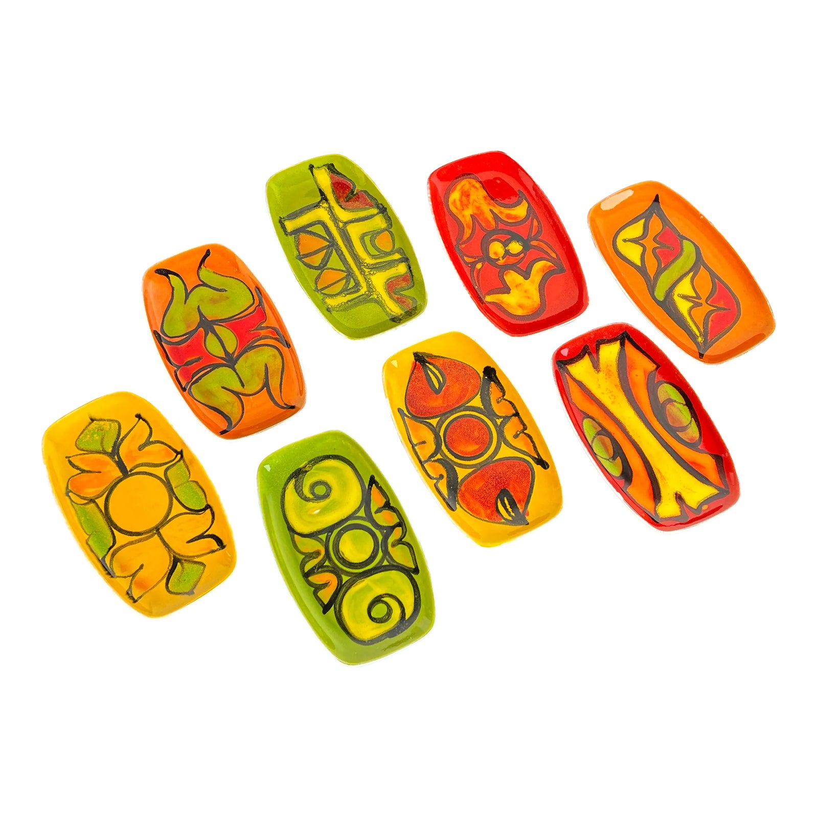 Rare Poole Delphis Mid Century Modern Ceramic Dishes - Set of 8