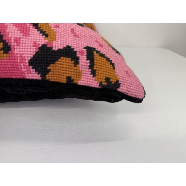 Vintage Needlepoint Pillow For Sale - Image 9 of 12