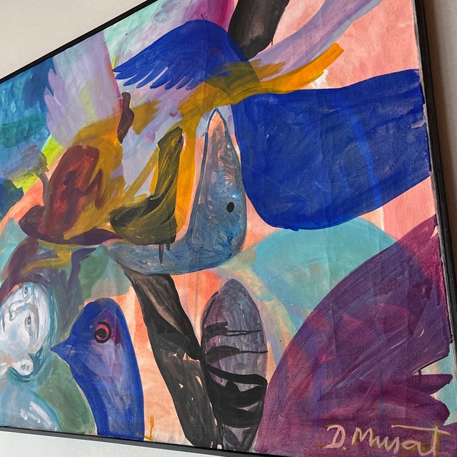 I am attracted to the colors in this painting, I think it’s fun and playful, and I like that its subject is up to...