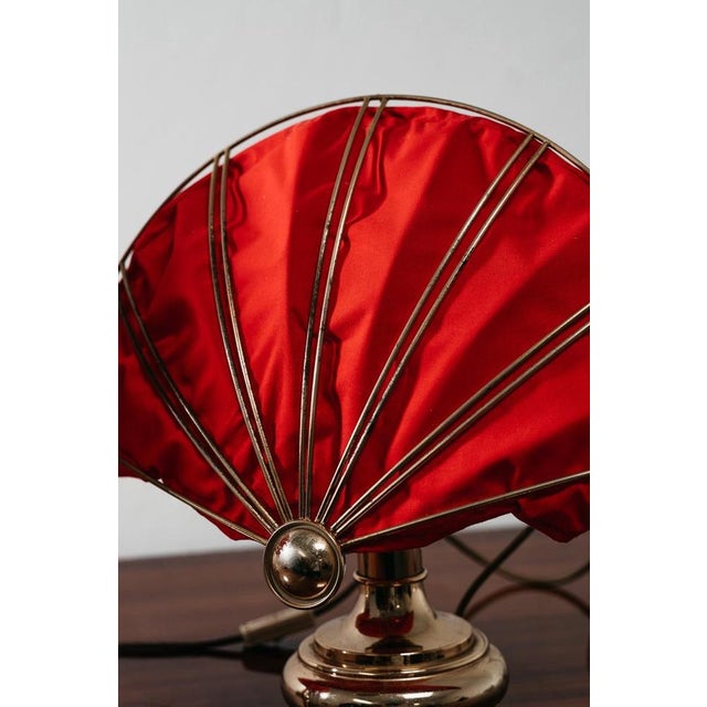 Hollywood Regency Brass Fan Table Lamps, 1970s, Set of 2 For Sale - Image 13 of 18