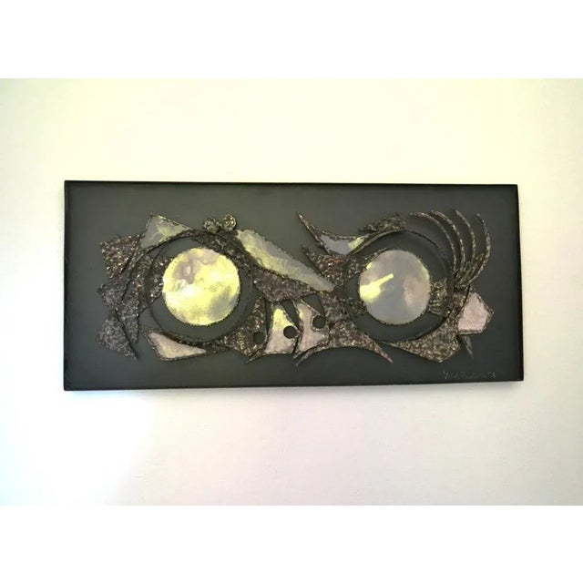 Metal Wall Plaque by Knud Rasmussen, 1978 For Sale - Image 4 of 6
