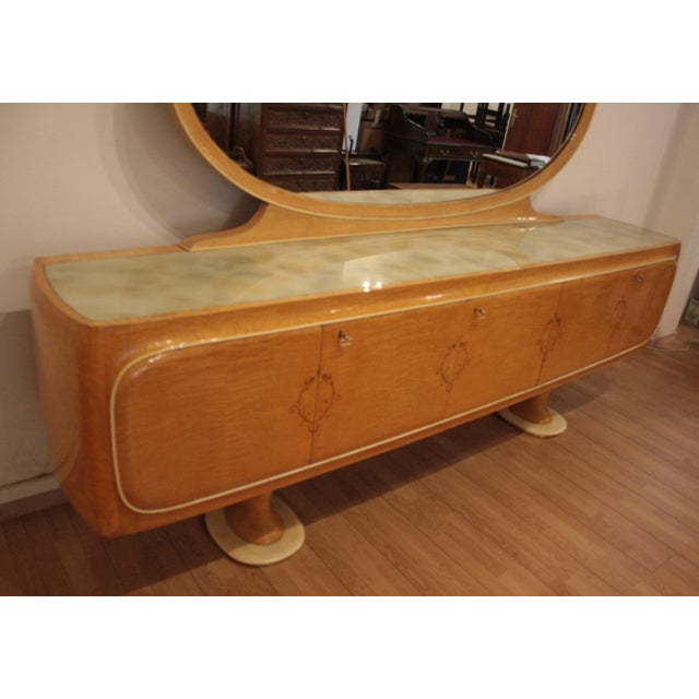 Vintage Sideboard with Mirror by Vittorio Dassi, Italy, 1950s For Sale - Image 12 of 17