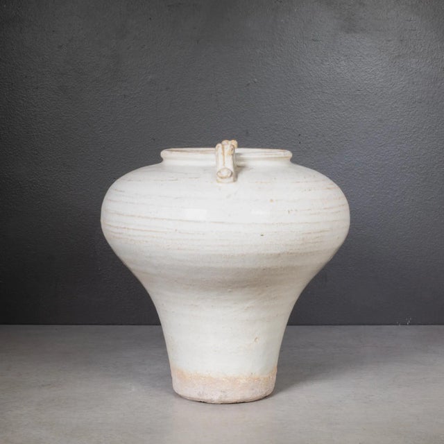 Farmhouse White Ceramic Milk Pottery With Handles by Mix Design For Sale - Image 3 of 9