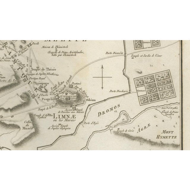 Paper Ancient Athens City Plan with Acropolis from Ambroise Tardieu, 1825 For Sale - Image 7 of 11