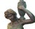Impressive pair of monumental Italian bronze statues depicting classical maidens Each female figure modelled in flowing...