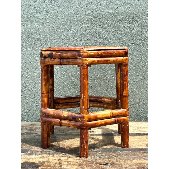 Vintage Tortoise Bamboo Orchid Stand For Sale - Image 9 of 12
