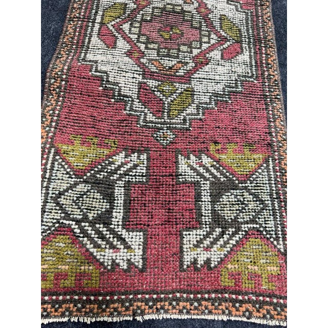 Contemporary Turkish Yastik Rug 1'6" x 3'6" For Sale - Image 3 of 5