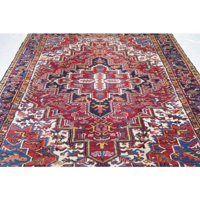 Antique Heriz Rug 6'8'' x 9'4'' For Sale In New York - Image 6 of 11