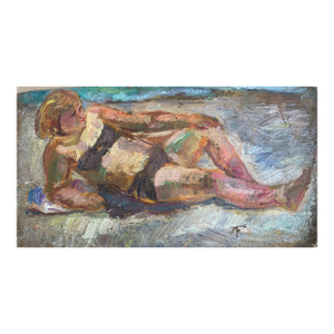 Vintage Nude Oil Painting, Ukrainian Erotic Art, 1960s 21-40