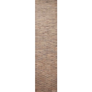 Neutral Earthy Long and Narrow Modern Hallway Flatweave Runner Kilim For Sale