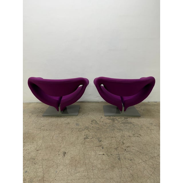 Wood Original Pierre Paulin Ribbon Lounge Chairs for Artifort - A Pair For Sale - Image 7 of 18