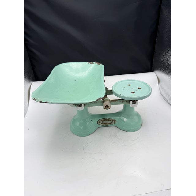 Antique Mint Green Kitchen Scale For Sale In Nashville - Image 6 of 9