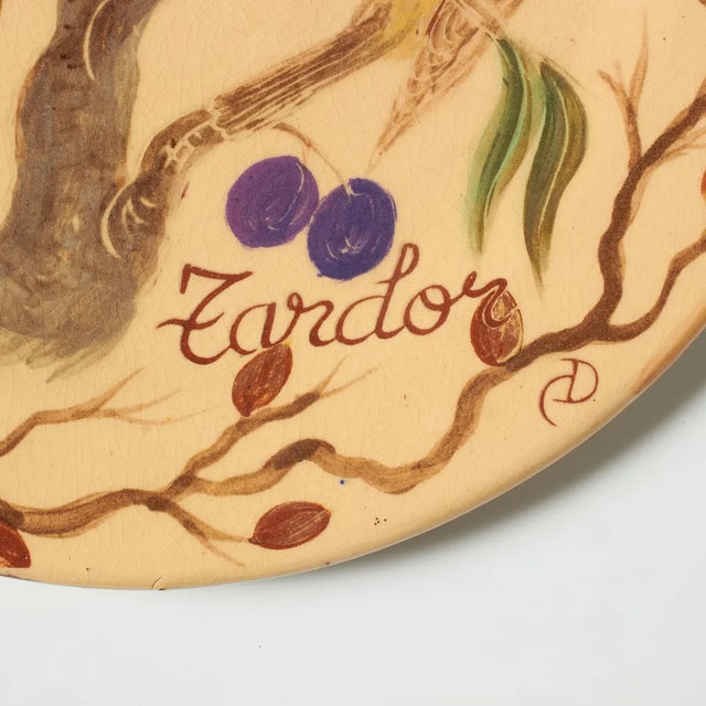 Ceramic Traditional Hand Painted Plate by Diaz Costa, Catalan, 1960s For Sale - Image 3 of 10