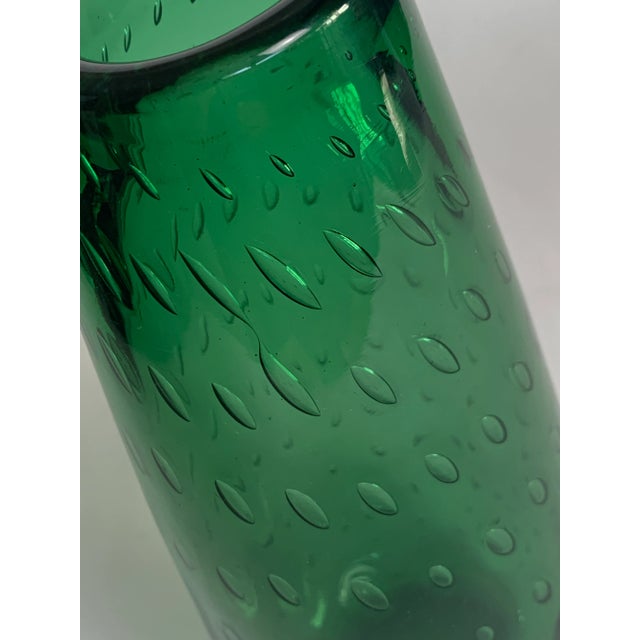 Murano Vintage Controlled Bubbles Art Glass Vase For Sale - Image 4 of 8