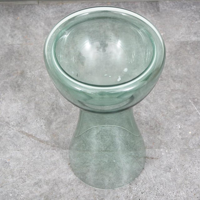 Mid-Century Modern Mid Century Modern Glass Planter Floorstanding Vase Studio Hand Blown Vintage 70 For Sale - Image 3 of 12
