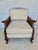 French Early 20th Century French Style Walnut and Cane Lounge Chair For Sale - Image 3 of 10