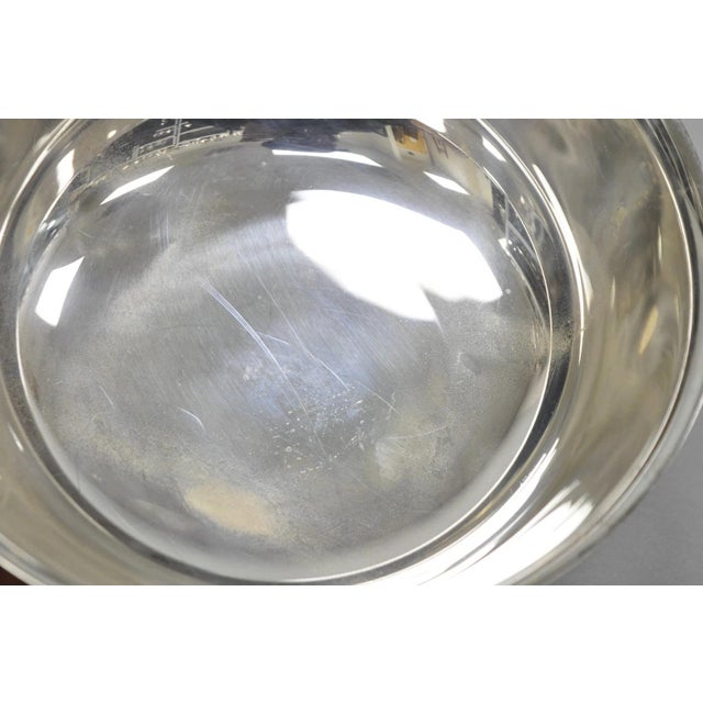 Silver Vintage Gorham Yc 781 Silver Plated 9" Round Modern Serving Bowl For Sale - Image 8 of 11