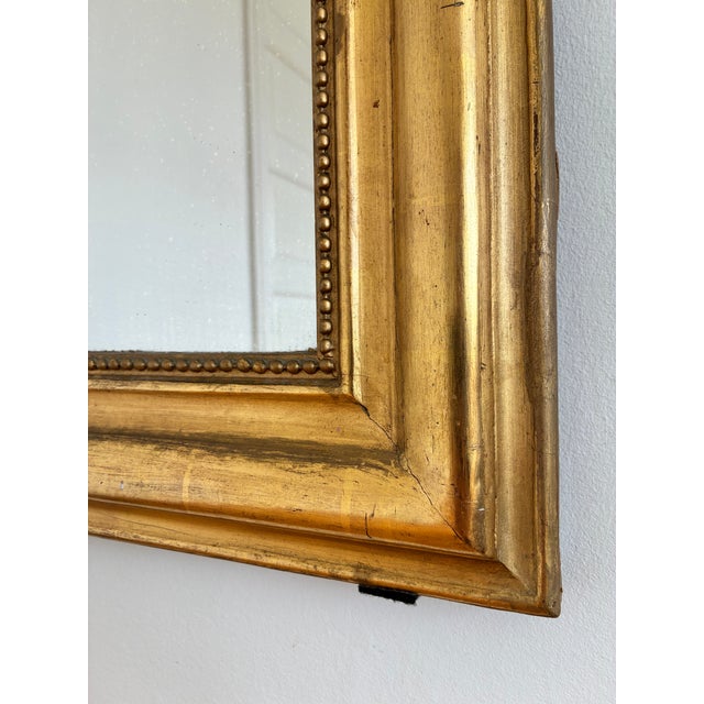French Large Antique French Louis Philippe Giltwood Mirror – Late 19th Century For Sale - Image 3 of 12