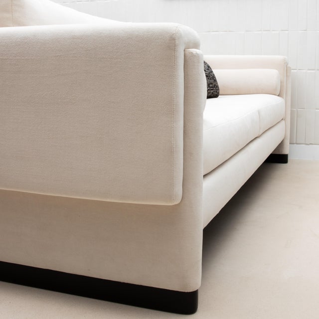 Modern Cream Velvet Sofa by Mogul For Sale - Image 10 of 10