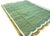 Textile Handmade Cotton Area Scalloped Dhurrie, Moss Green, Cream and Mustard Border Rug-6'x9' For Sale - Image 7 of 13