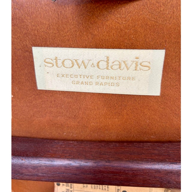 Sienna Pair of Stow and Davis Mid -Century Walnut and Brass Chairs For Sale - Image 8 of 9