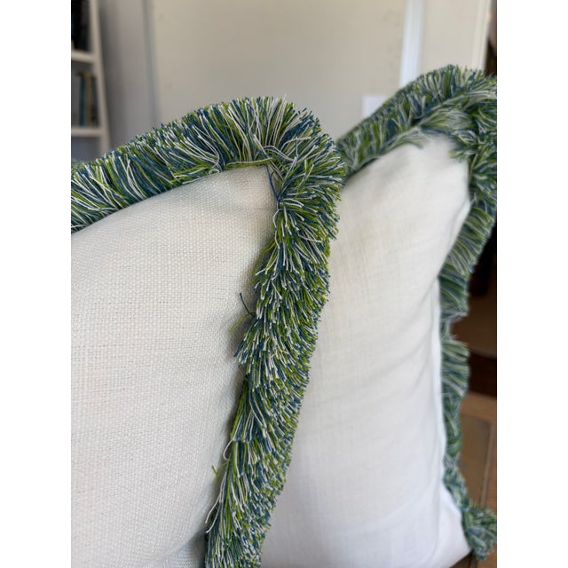 Add an easy, stylish touch to your home with this pair of 18" x 18" decorative pillows, made from Jane Churchill Hopper...