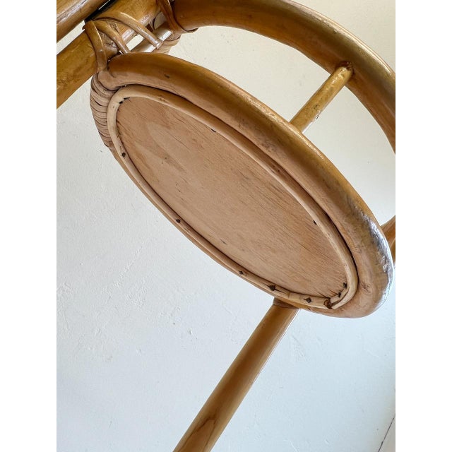 Vintage Foldable Bamboo and Rattan Plant Stand, 1980s For Sale - Image 9 of 10