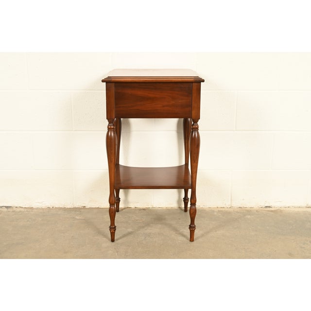 Widdicomb Antique French Regency Louis XVI Carved Walnut Nightstand, Circa 1920s For Sale - Image 11 of 12