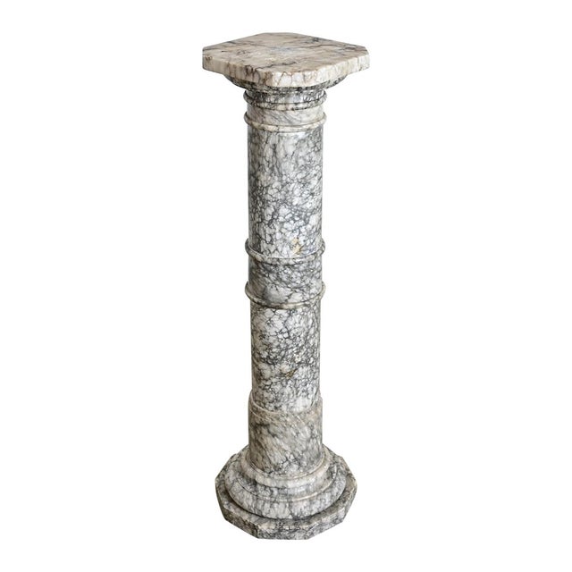 French 19th Century Marble Column Pedestal For Sale In Baton Rouge - Image 6 of 14