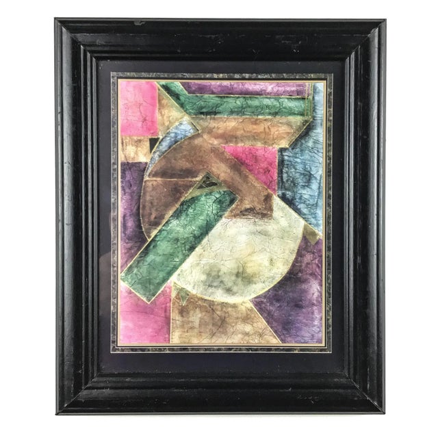 Mid-Century Modern Wood Framed Abstract Prints - a Pair For Sale - Image 3 of 5