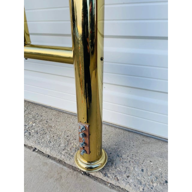 Mid 20th Century Vintage Mid Century Modern Brass Headboard For Sale - Image 11 of 12
