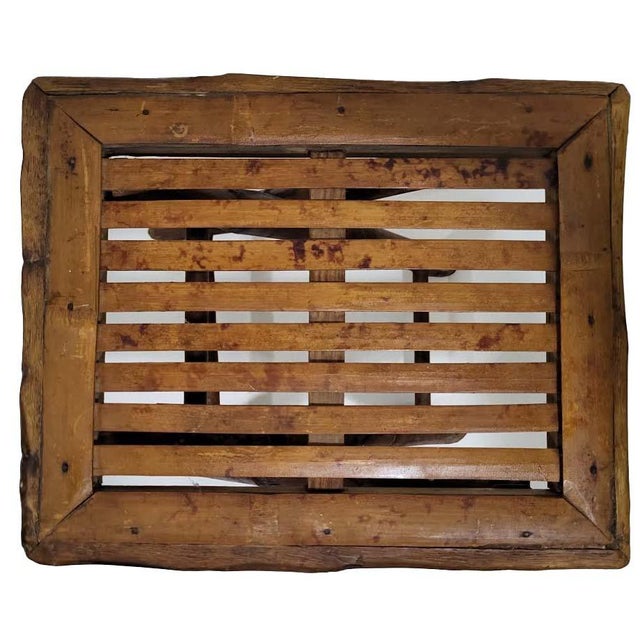 Mid-Century Burnt Tortoise Bamboo Folding Plant Stand or Accent Table For Sale In Las Vegas - Image 6 of 10