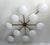 Italian 21st Century Dieci Bronze Glossy White Murano Flush Mount by Fabio LTD For Sale - Image 3 of 9