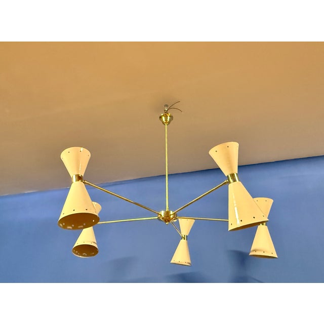 Metal Diablo Pendant Light from Stilnovo, 1950s For Sale - Image 7 of 7