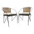 Mid-Century Modern Wrought Iron Patio Chairs (Set of 2) Attributed to the Style of Frederick Weinberg For Sale