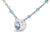 Haus of Brilliance Sterling Silver Bezel Set Light Blue Aquamarine and Enamel Bead Chain Necklace For Sale - Image 4 of 5