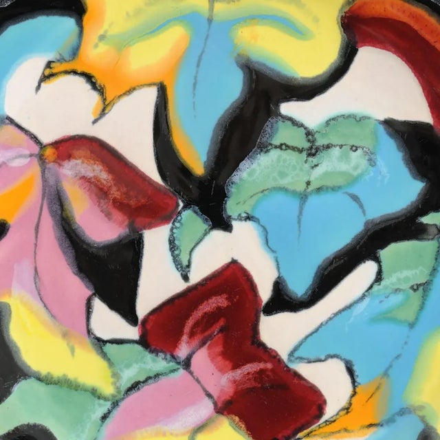 Mid-Century Ceramic Plate and Bowl from Longwy, Set of 2 For Sale - Image 4 of 9