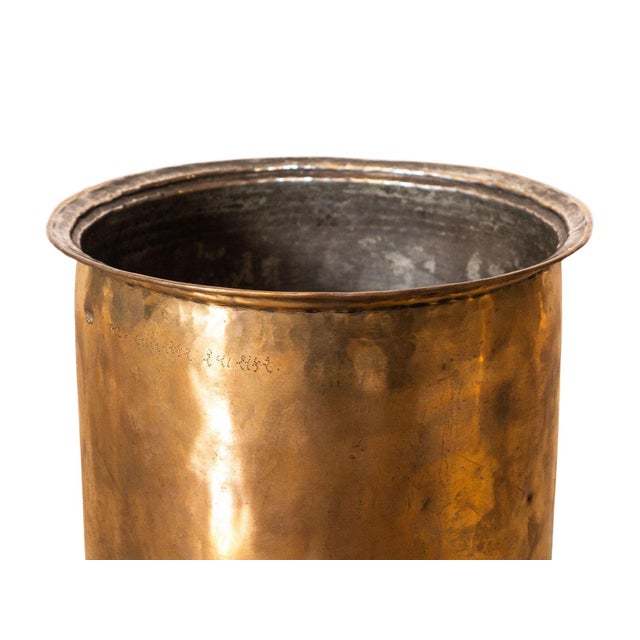 Vintage Brass Work Pot For Sale - Image 4 of 5