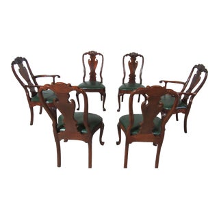 2000s Councill Dining Room Chairs Mahogany Chippendale Claw- Set of 6 For Sale