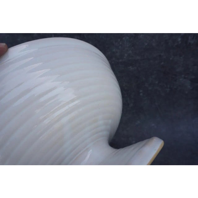 1930s 1930s Bauer White Pedestal Bowl For Sale - Image 5 of 5