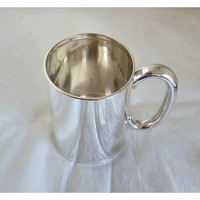 George V Sterling Silver Pint Tankard from Harrison Fisher & Co, Sheffield, 1944 For Sale - Image 4 of 17