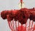 Metal Custom Designer Made One of a Kind Currey & Co Style Real Red Coral Reef Crystal Coastal 4 Light Beaded Chandelier For Sale - Image 7 of 9