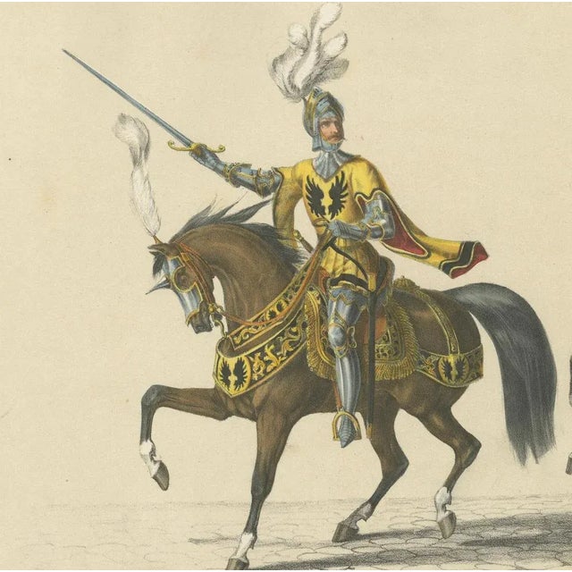 Paper H. Jenny, Grand Cavalcade – Hans von Hallwyl and His Household Banner, 1855, Paper For Sale - Image 7 of 10