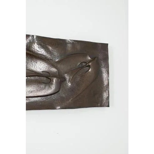 Studio cellini wall art made from copper. A highly decorative object with decorative birds. This piece is marked and in a...