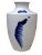 Ceramic Modern Blue and White Brushstroke Porcelain Vase For Sale - Image 7 of 12