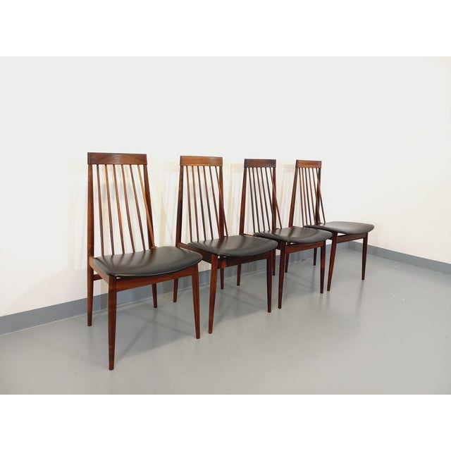 Vintage Scandinavian Style Chairs in Rosewood by Ernst Martin Dettinger for Lucas Schnaidt, 1960s, Set of 4 For Sale - Image 3 of 18