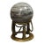 VIntage Grey Marble Sphere With Brass Stand For Sale