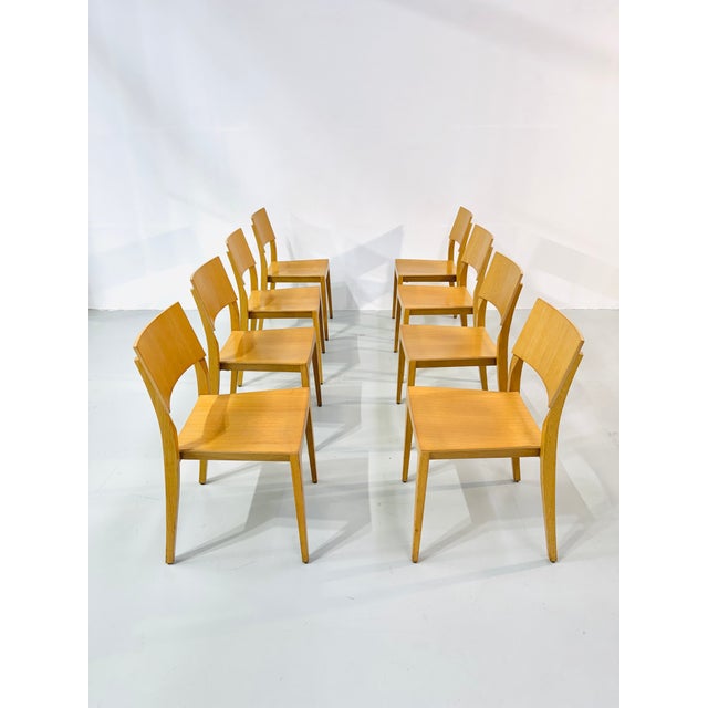 Vintage Beech Dining Chairs, 1980s, Set of 8 For Sale - Image 17 of 17